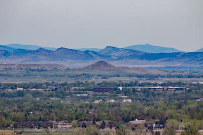 The Left Hand valley and foothills west of Niwot, Colorado